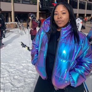 Metallic Puffer Jacket